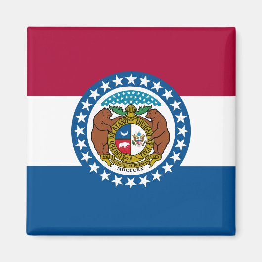 Aimant Drapeau d'État du Missouri (Devant)