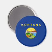Aimant Drapeau d'État du Montana (Recto/Verso)
