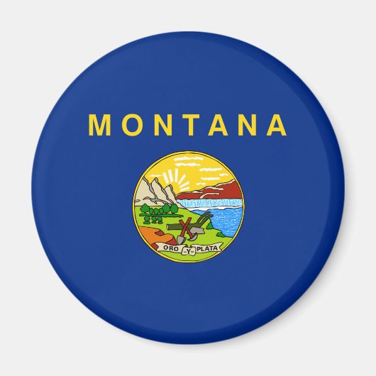 Aimant Drapeau d'État du Montana (Devant)
