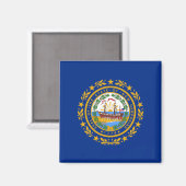 Aimant Drapeau d'Etat du New Hampshire (Recto/Verso)