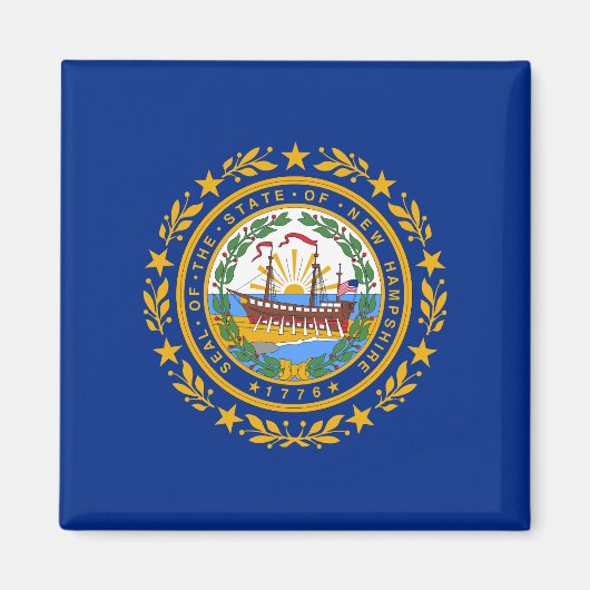 Aimant Drapeau d'Etat du New Hampshire (Devant)