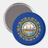 Aimant Drapeau d'Etat du New Hampshire (Recto/Verso)