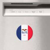 Aimant Drapeau d'État Iowa (In Situ (Lave-vaisselle))