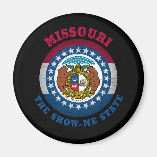AIMANT DRAPEAU D'ÉTAT MISSOURI SHOW-ME (Devant)