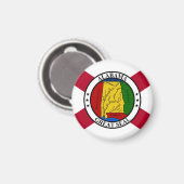 Aimant Drapeau d'État/sceau d'État de l'Alabama superposé (Recto/Verso)