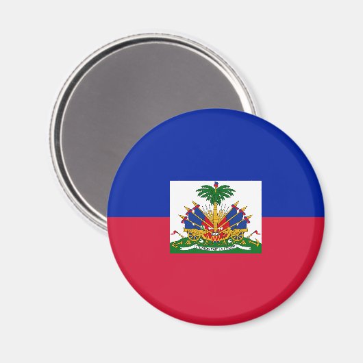 Aimant Drapeau d'Haïti (Recto/Verso)