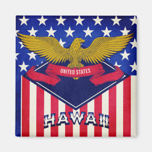 Aimant Drapeau d'Hawaii USA