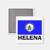 Aimant Drapeau d'Helena, Montana (Recto/Verso)