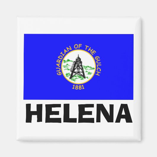 Aimant Drapeau d'Helena, Montana (Devant)