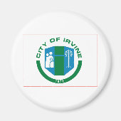 Aimant Drapeau d'Irvine, Californie (Devant)