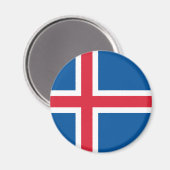 Aimant Drapeau d'Islande (Recto/Verso)