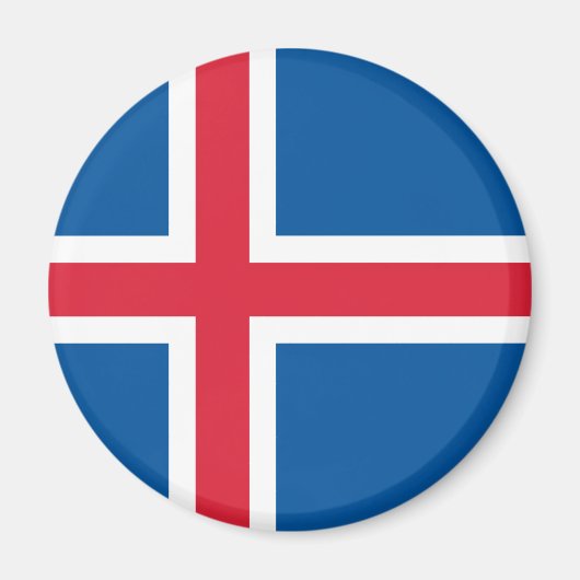 Aimant Drapeau d'Islande (Devant)