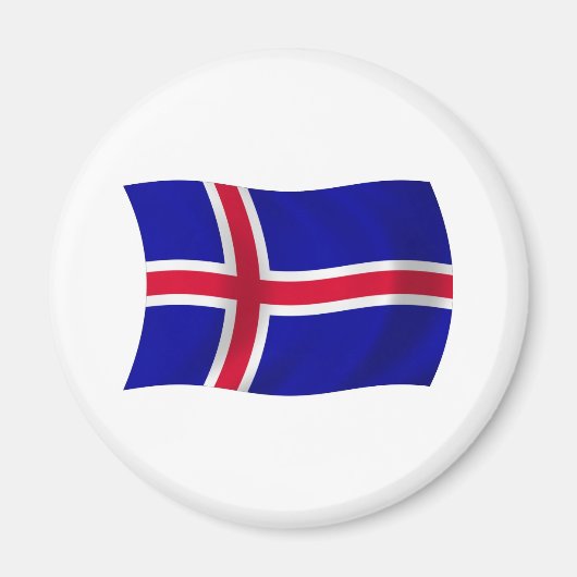 Aimant Drapeau d'Islande (Devant)