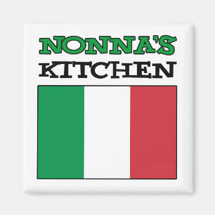 Aimant Drapeau d'Italien de la cuisine de Nonna