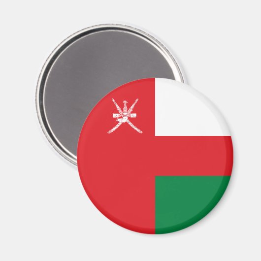 Aimant Drapeau d'Oman (Recto/Verso)