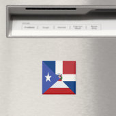 Aimant Drapeau dominicain de Porto Rico | PR DR Republic (In Situ (Lave-vaisselle))