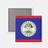 Aimant Drapeau du Belize (Recto/Verso)