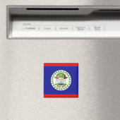 Aimant Drapeau du Belize (In Situ (Lave-vaisselle))