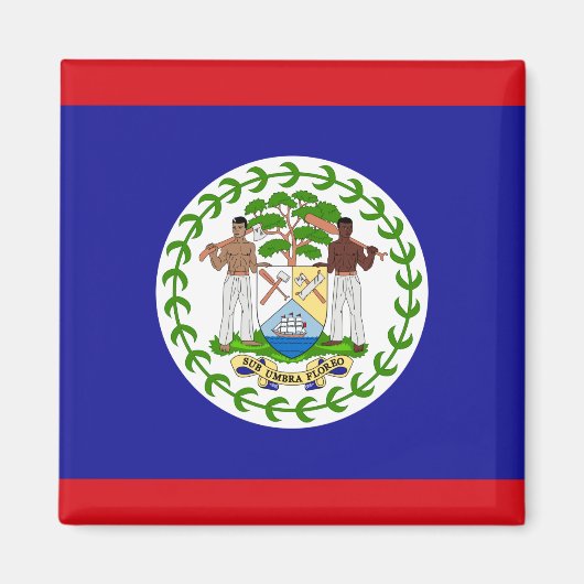 Aimant Drapeau du Belize (Devant)