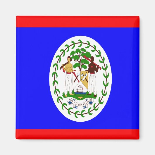Aimant Drapeau du Belize (Devant)