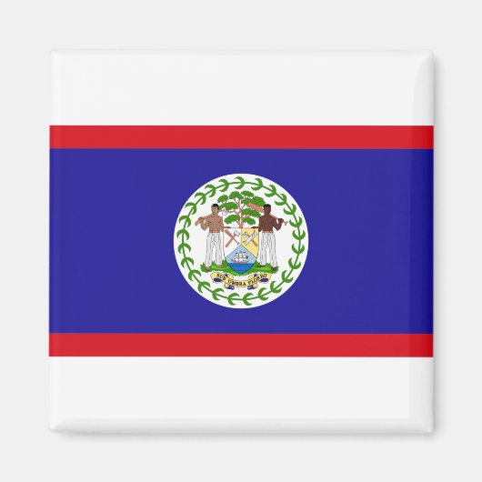 Aimant Drapeau du Belize (Devant)