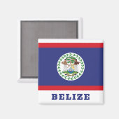 Aimant Drapeau du Belize (Recto/Verso)