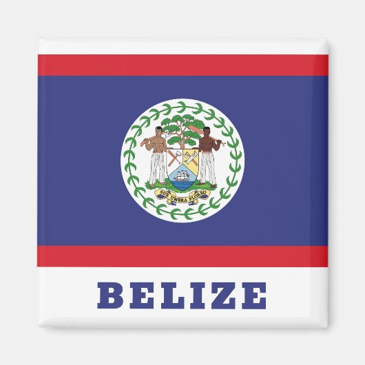 Aimant Drapeau du Belize (Devant)