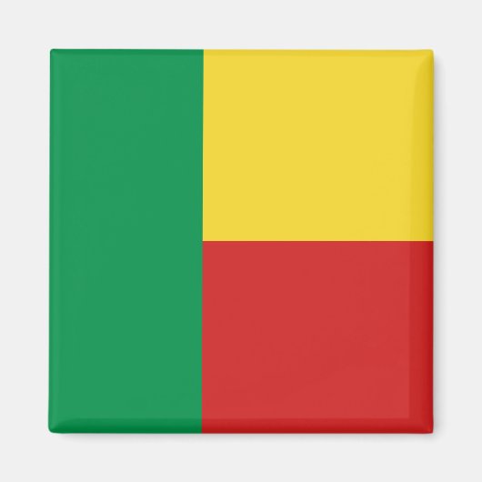 Aimant Drapeau du Bénin (Devant)