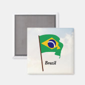 Aimant Drapeau du Brésil (Recto/Verso)