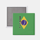 Aimant Drapeau du Brésil (Recto/Verso)