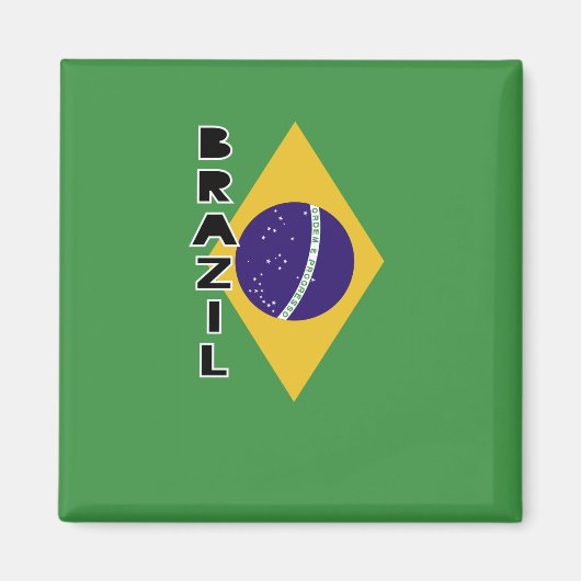 Aimant Drapeau du Brésil (Devant)