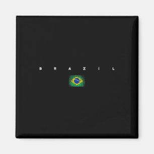 Aimant Drapeau du Brésil Fierté Vintageretro Football Bré