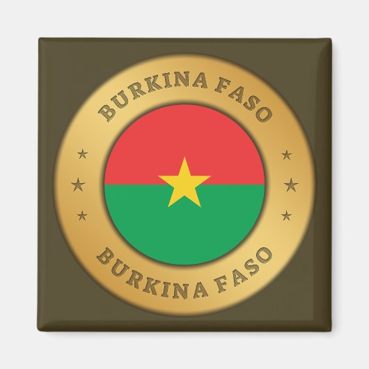 Aimant Drapeau du Burkina Faso (Devant)