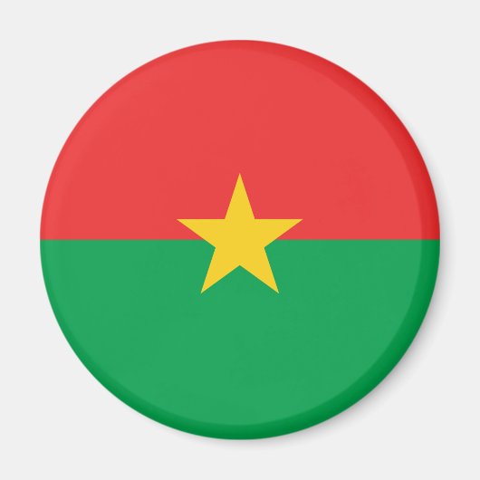 Aimant Drapeau du Burkina Faso patriotique (Devant)