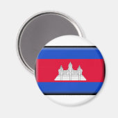 Aimant Drapeau du Cambodge (Recto/Verso)
