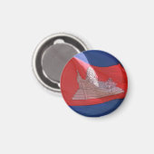Aimant drapeau du cambodge (Recto/Verso)