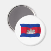 Aimant Drapeau du Cambodge (Recto/Verso)