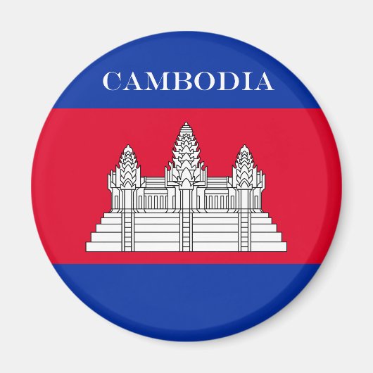 Aimant Drapeau du Cambodge (Devant)