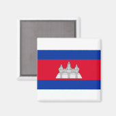 Aimant Drapeau du Cambodge (Recto/Verso)