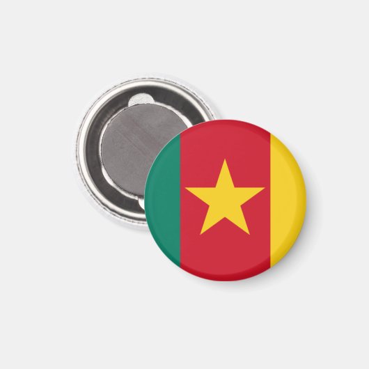 Aimant Drapeau du Cameroun (Recto/Verso)