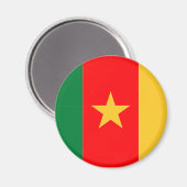 Aimant Drapeau du Cameroun (Recto/Verso)