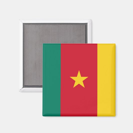 Aimant Drapeau du Cameroun (Recto/Verso)