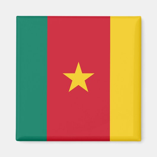 Aimant Drapeau du Cameroun (Devant)