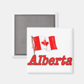 Aimant Drapeau du Canada - Alberta (Recto/Verso)