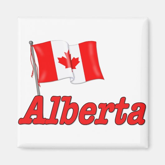 Aimant Drapeau du Canada - Alberta (Devant)
