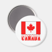 Aimant Drapeau du Canada enneigé (Recto/Verso)