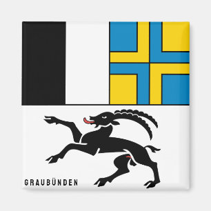 Aimant Drapeau du canton de Graubünden, Suisse