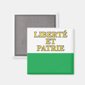 Aimant Drapeau du canton de Vaud, Suisse (Recto/Verso)