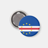 Aimant drapeau du Cap-Vert (Recto/Verso)