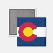 Aimant Drapeau du Colorado (Recto/Verso)